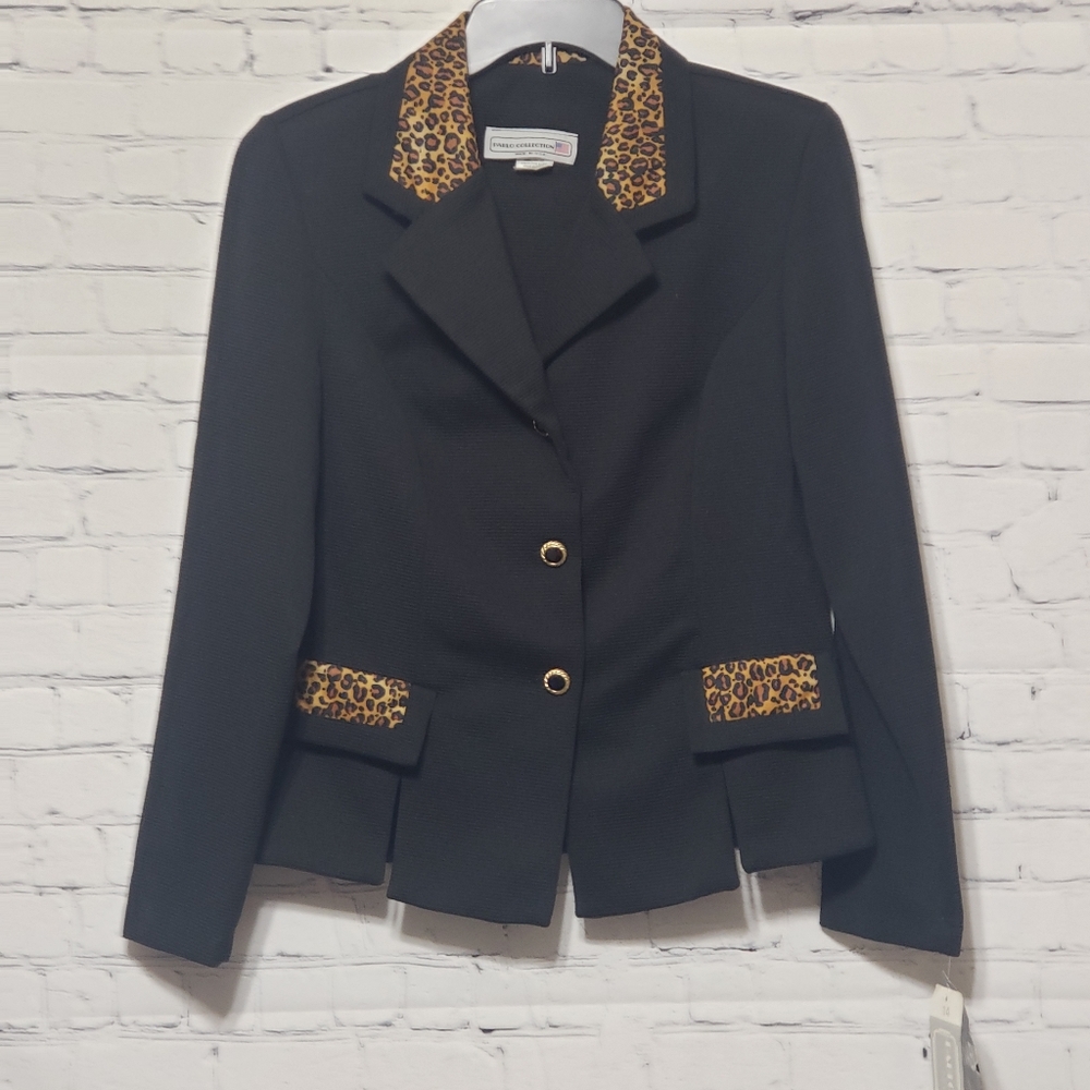 VTG NWT 80's Pablo Petites NY Sz 14P Leopard J… - Picture 6 of 16